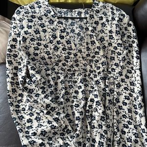 Blue / off white floral dress